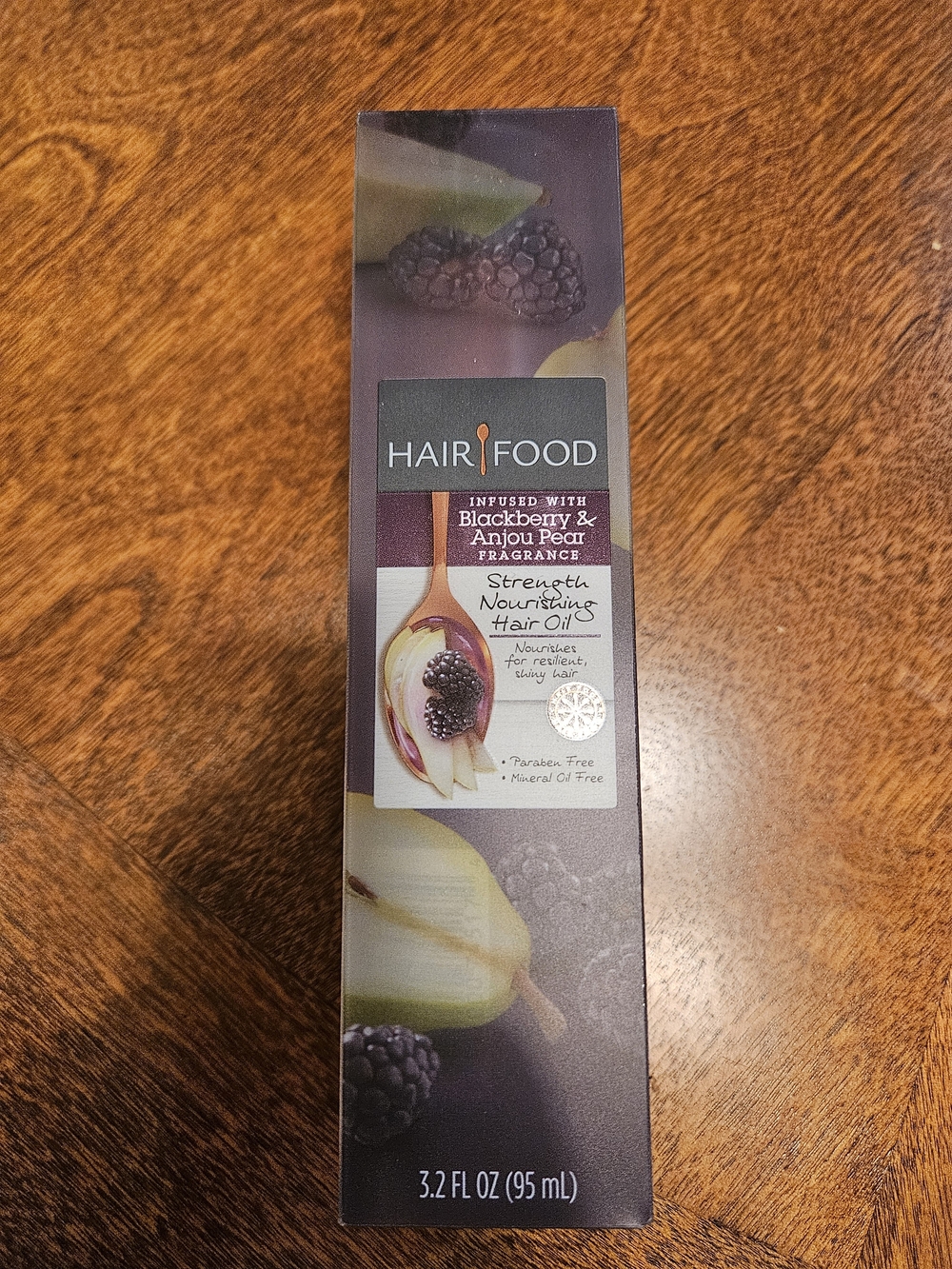 NWT HAIR FOOD Strength Nourishing Hair Oil - Blackberry & Anjou Pear (Purple)